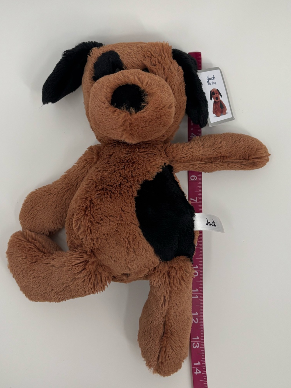 Jack the Dog Soft Plush Brown & Black Dog Toy - Picture 6 of 6